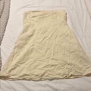 Hollister Cream Strapless Dress